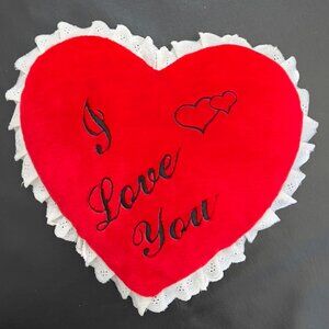 Red Heart Plush I LOVE YOU Valentine's Day Pillow Gift 18"  - Gifts for Lovers